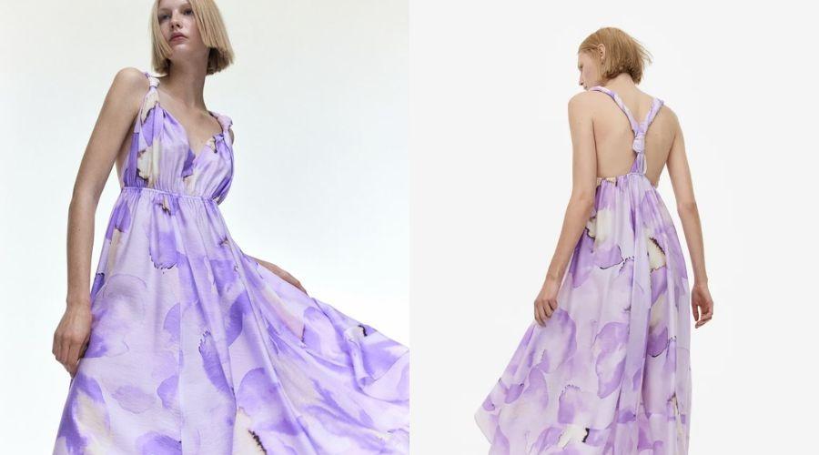 Lyocell-Blend Midi Dress