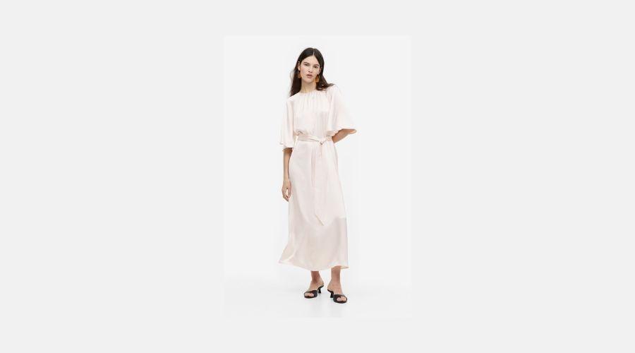 Tie-Belt Satin Dress