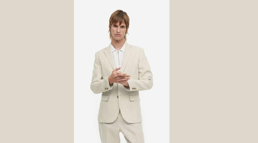 Slim Fit Linen Jacket