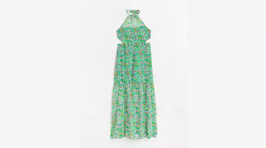 Pleated Chiffon Dress