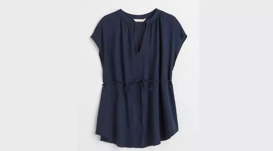 MAMA Tie-belt blouse