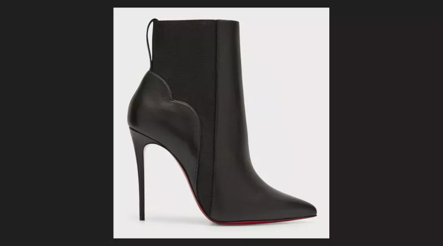 Christian Louboutin Chelsea Chick Red Sole Stiletto Booties