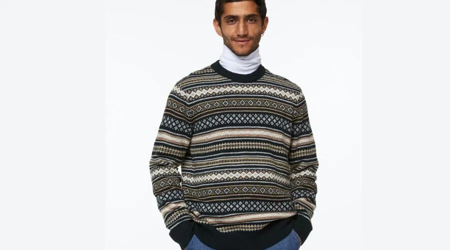 Jacquard-knit Sweater