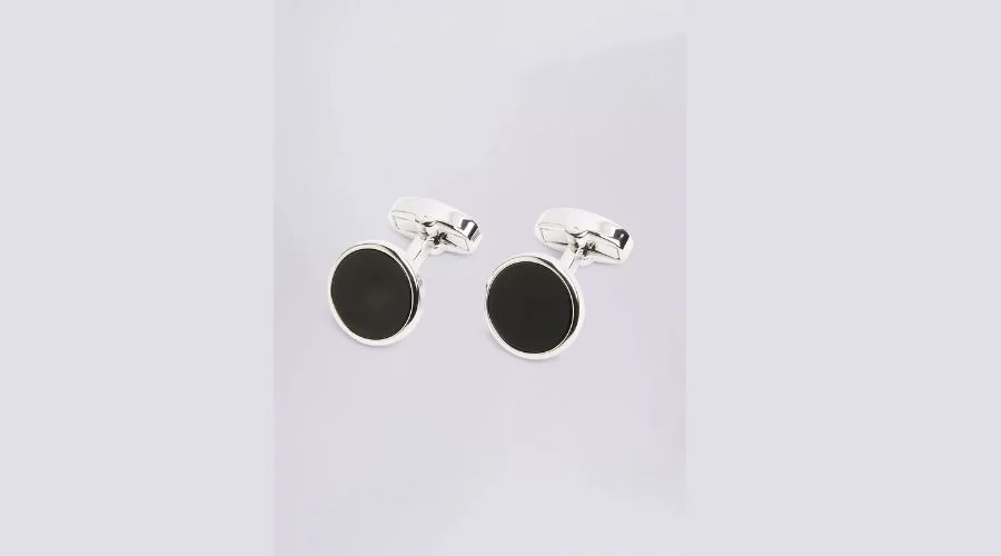 MOSS Silver onyx cufflink