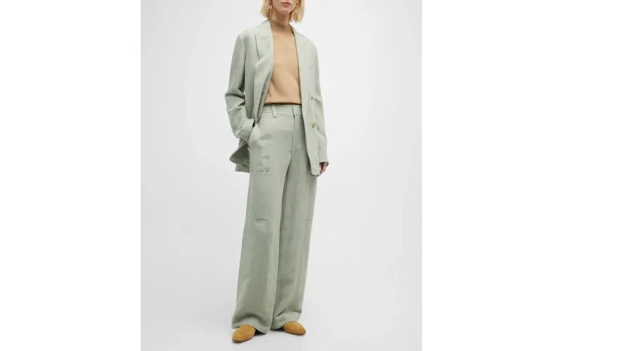 Vince Double-Breasted Boyfriend Blazer
