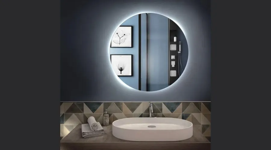 STYLE GLASS Round Bathroom Mirror Bubble