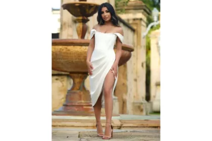 white corset dress
