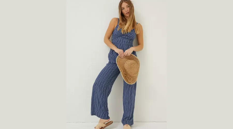 Alex Twist Stripe Jumpsuit
