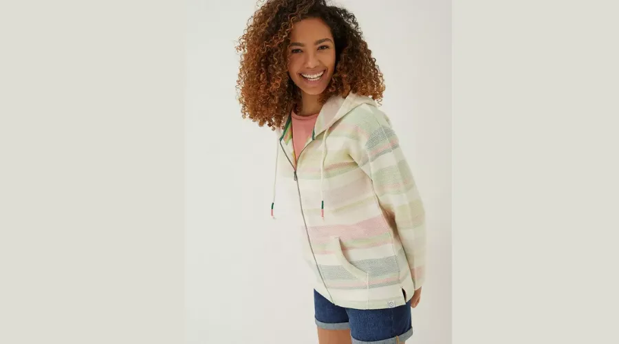 Daisy Textured Zip-Up Hoodie | Nowandlive