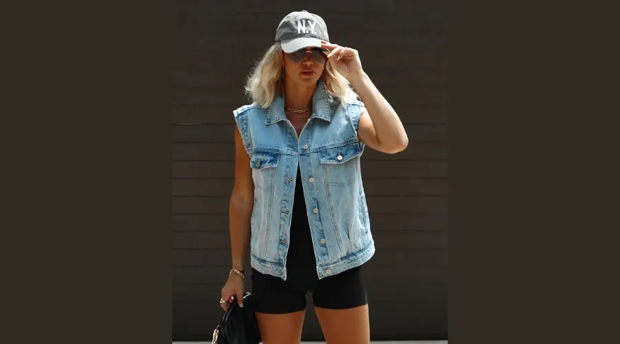 Harlem Pocketed Denim Vest