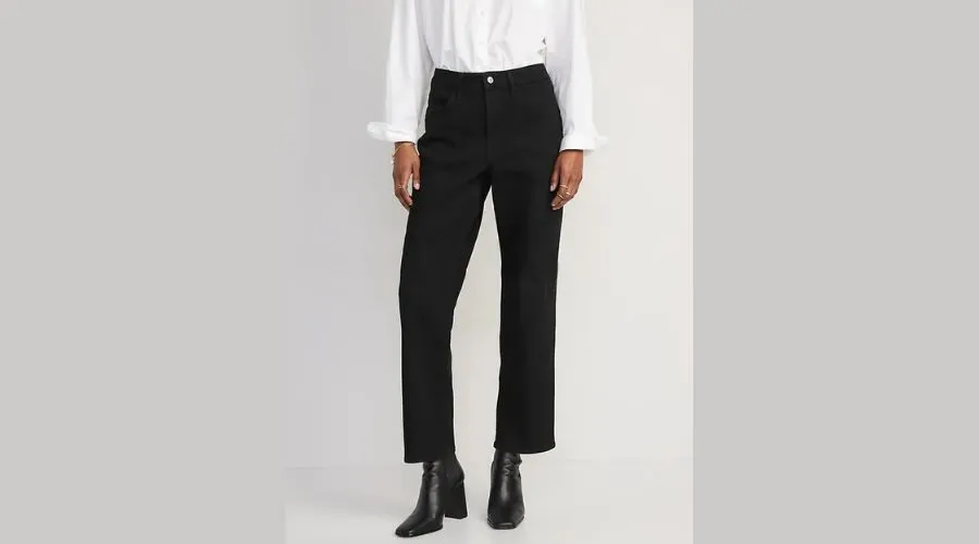 High-Waisted Wow Loose Black Jeans for Women