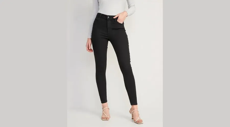 High-Waisted Wow Super-Skinny Black Jeans for Women