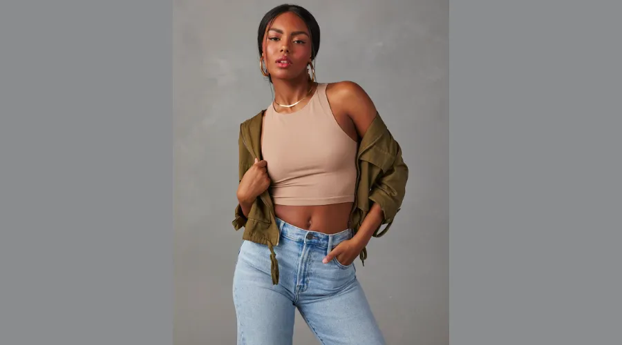 Kiki Knit Crop Top - Almond