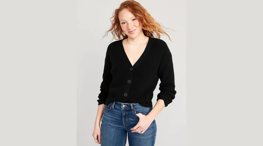 LIGHTWEIGHT COTTON and Linen-Blend Shaker-Stitch Cardigan Sweater for Women