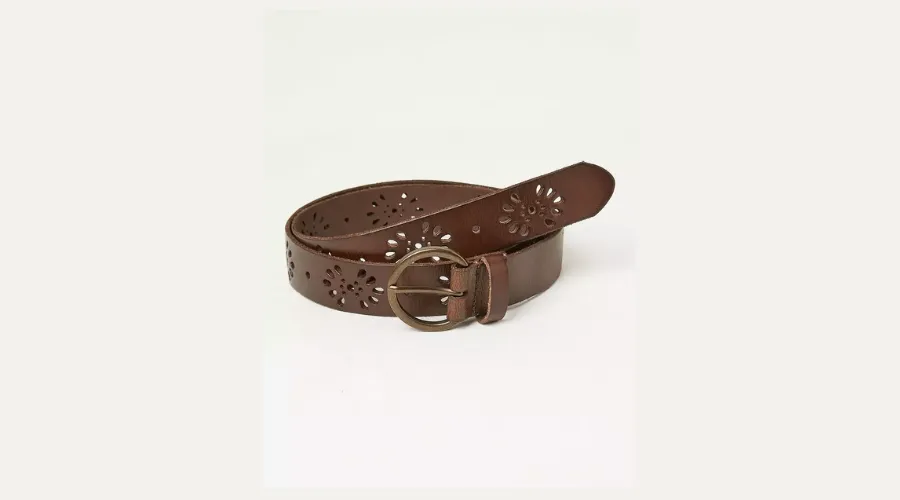 Leather Floral Belt