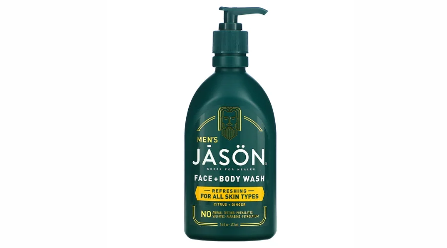 Men's Face + Body Wash, Citrus + Ginger
