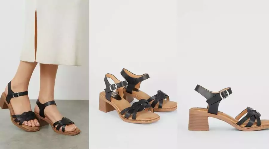 Good For The Sole: Elma Wide Fit Block Heel Sandals