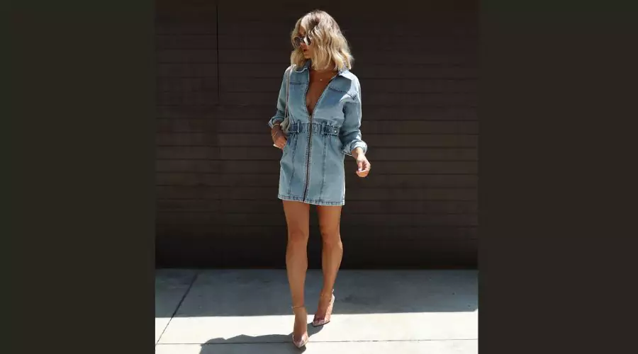 Jesse Denim Pocketed Mini Dress