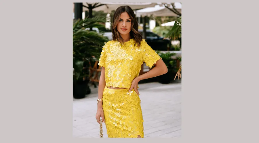 Flourishing Dreams Floral Sequin Top