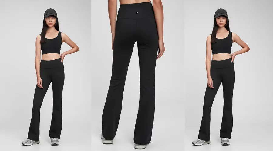 GapFit recycled sky high rise pow flare leggings | Nowandlive