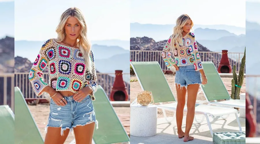 Mind Soul Spirit crochet crop top