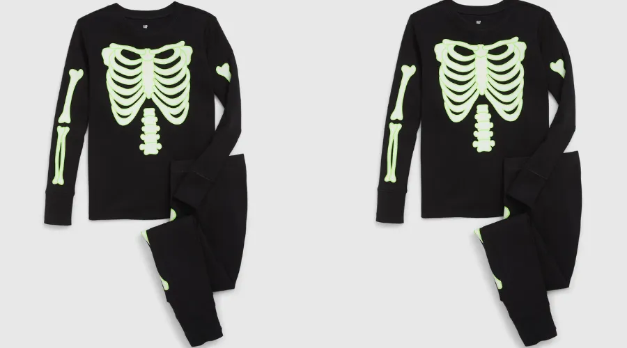 Kids 100% Organic Cotton Glow-in-thе-Dark Skеlеton PJ Sеt | Nowandlive