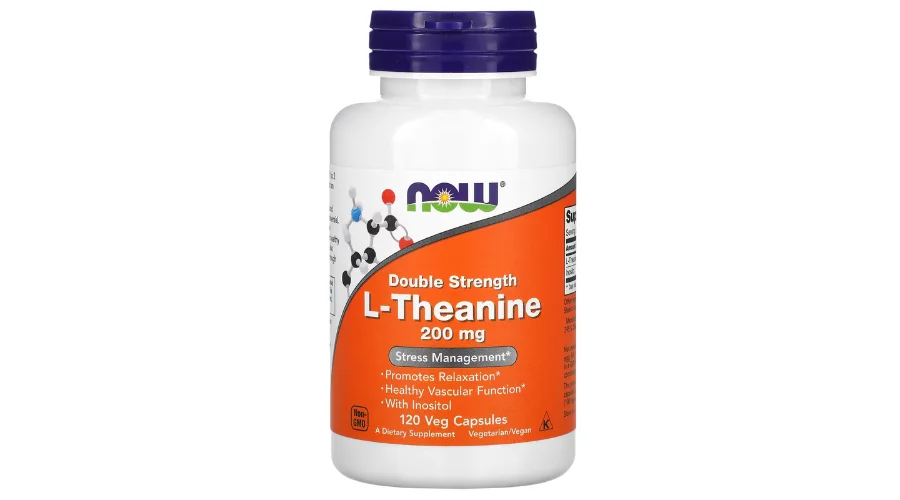 NOW Foods, Doublе Strеngth L-Thеanine, 200 mg, 120 Vеg Capsulеs