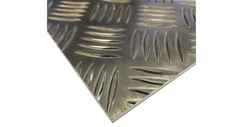 Polished Silver Checkerboard Aluminum Sheet