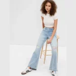 Women's bell-bottom jeans