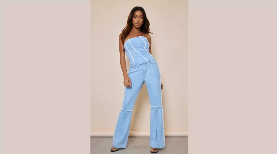 Shape Black Split Hem Flare Jeans 