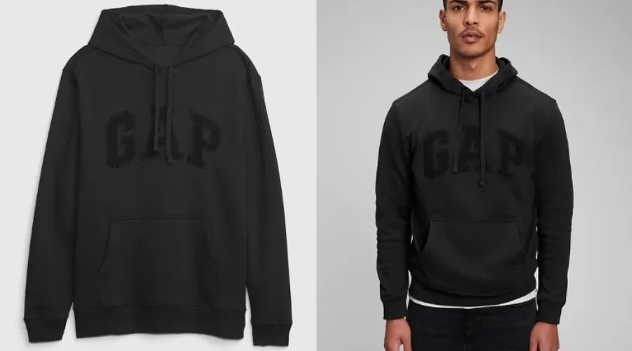 Black Gap Arch Logo Hoodie