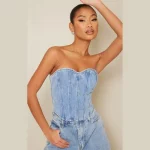 Denim Corset Top