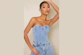 Denim Corset Top