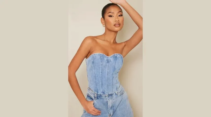 Denim Corset Top