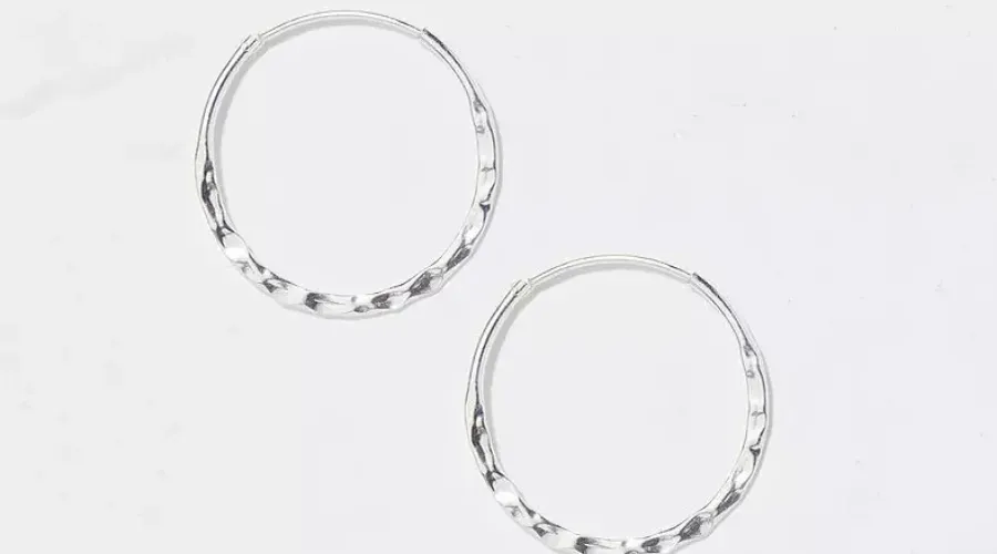 Hammered Hoop Earrings