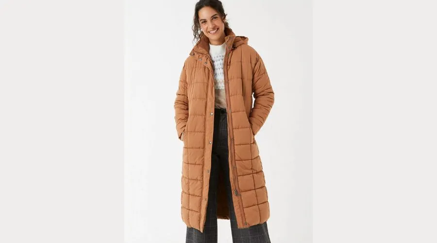 Harley long puffer coat - tan yellow