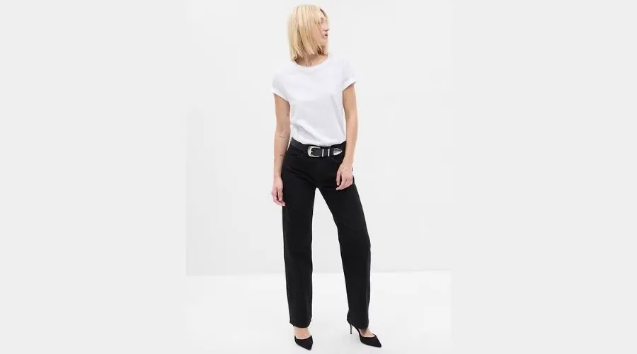 High rise organic cotton '90s loose jeans with washwell