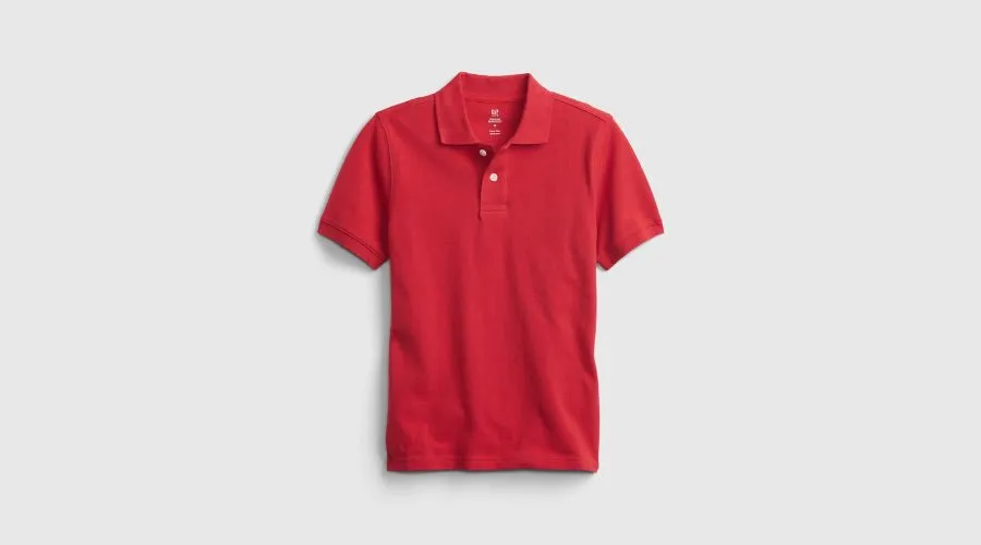 Kids 100% Organic Cotton Uniform Polo Shirt