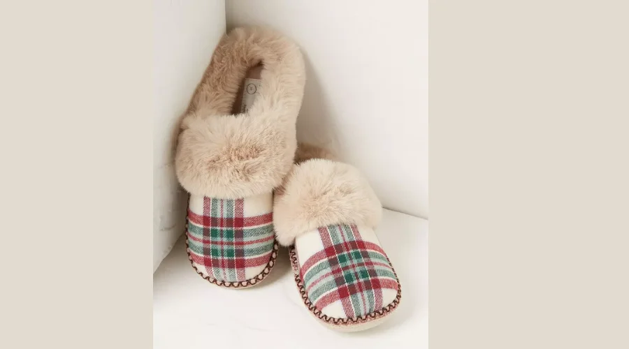 Maia Check Mule Slipper