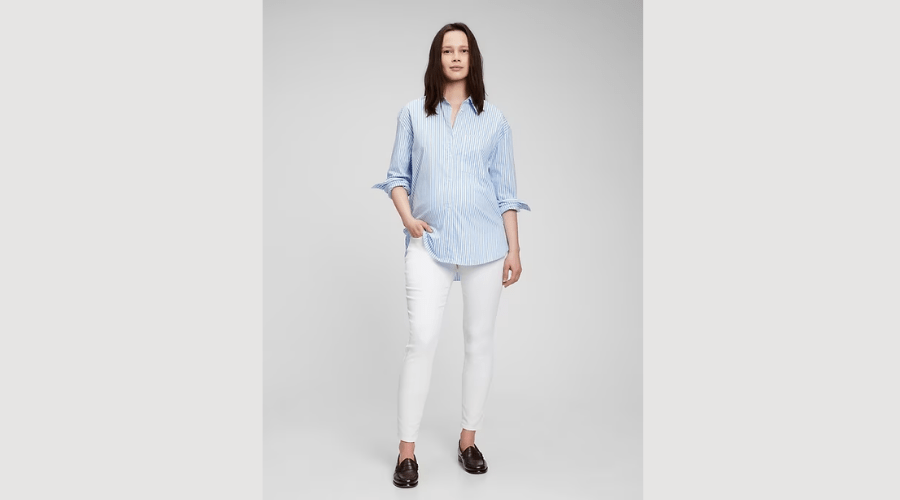 Maternity Full Panel Skinny Jeans with Washwell