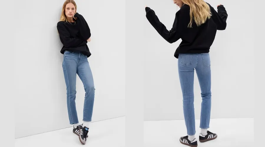 Mid rise classic straight jeans with Washwell | Nowandlive