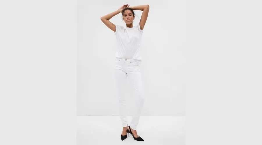 Mid rise true skinny jeans with WASHWELL - White