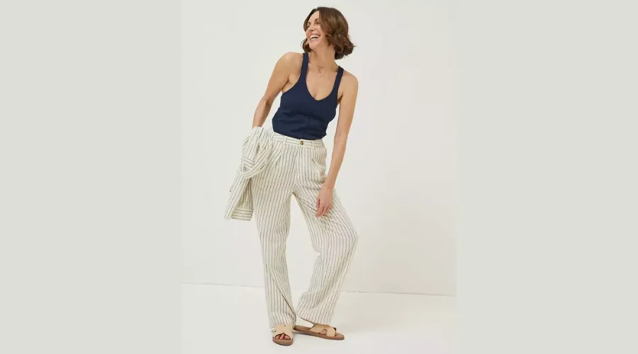 Pendeen Linen Blend Wide Leg LInen Trouser