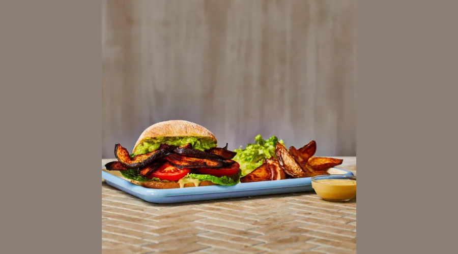 Smoky Aubergine, Smashed Avocado & Tomato Sarnie