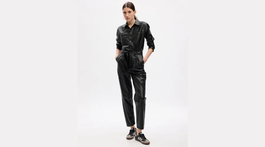 Vegan Leather Jumpsuit