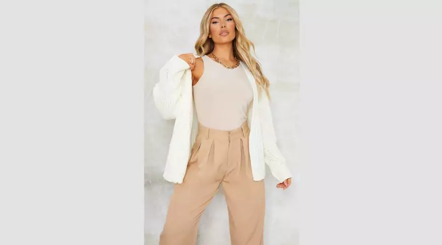 Cream Chunky Knit Slouchy Cardigan