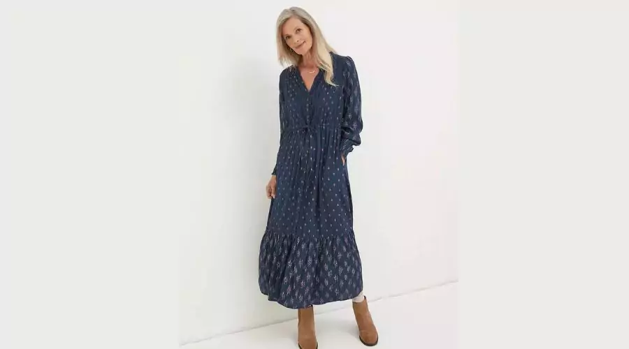 Jolene Ink Ditsy Maxi Dress