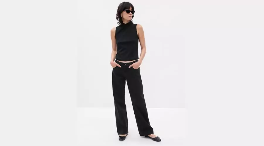 Low Rise Stride Wide-Leg Jeans with Washwell