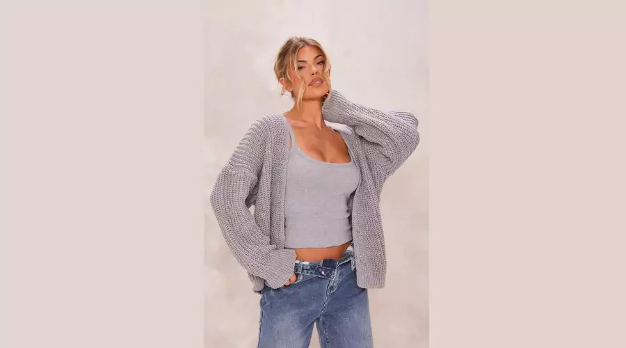 Pink Color Block Button Up Cropped Cardigan 