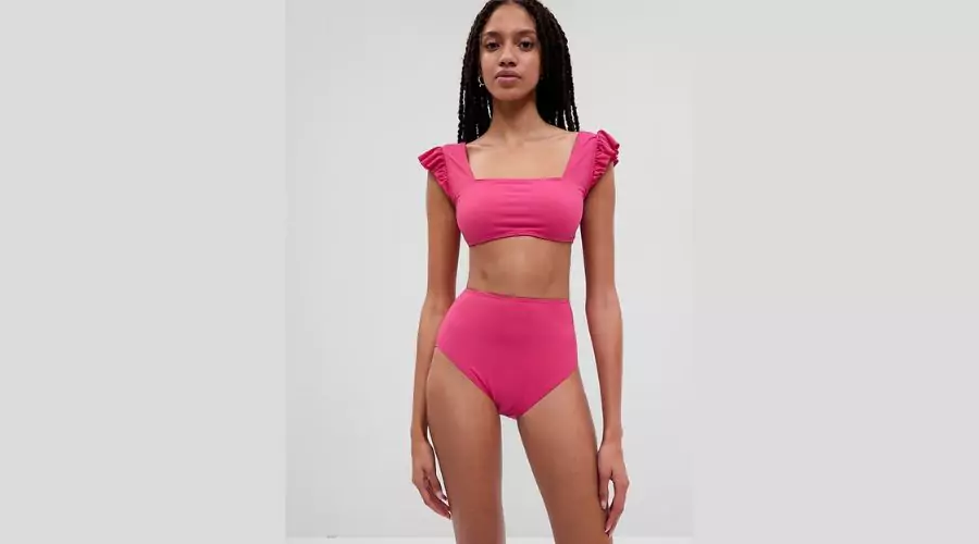 Recycled scoopneck bikini top